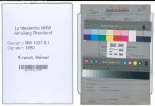 Entnazifizierung Werner Schmidt , geb. 24.08.1902 (Schlosser)