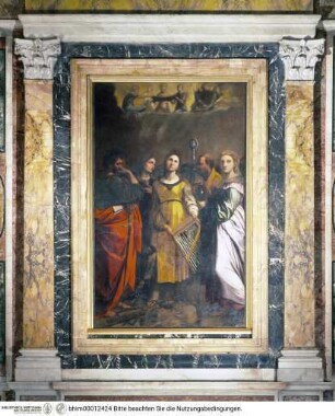Die heilige Cäcilia mit dem Apostel Paulus, Johannes der Evangelist, Augustinus und Maria Magdalena
