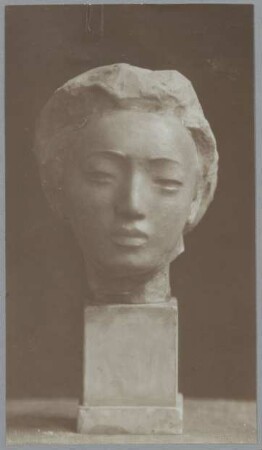 Kopf Malaiin, 1916, Gips, farbig gefasst
