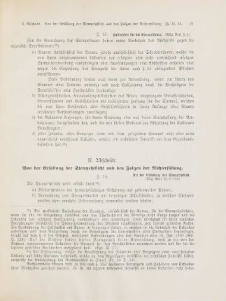 II. Abschnitt. Von der Erfüllung der Stempelpflicht und den Folgen der Nichterfüllung