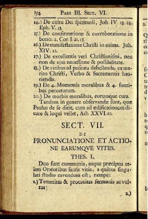 Sect. VII. De pronunciatione et actione earumque vitiis.