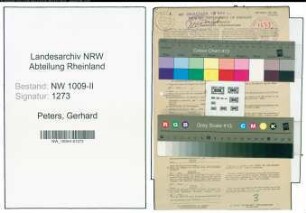 Entnazifizierung Gerhard Peters , geb. 08.02.1899 (Landwirt)