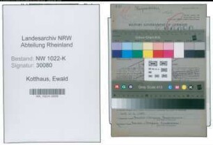 Entnazifizierung Ewald Kotthaus , geb. 06.03.1909 (Heilpraktiker)