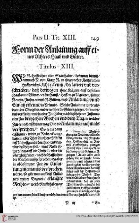 Titulus XIII