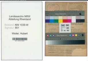 Entnazifizierung Hubert Weiler , geb. 17.06.1898 (Verwaltungsbeamter)