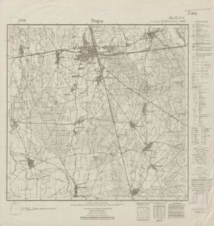 4445 (alte Nr.: 2540) Übigau, Meßtischblatt (4cm - Karte)