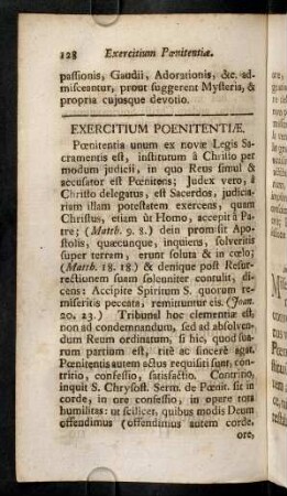 128-196, Exercitium Poenitentiae