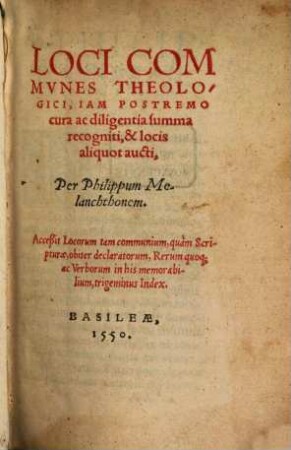 Loci communes theologici