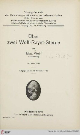 Über zwei Wolf-Rayet-Sterne