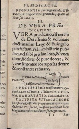 III. De Vera Praedicatione.