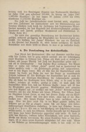 6. Die Verelendung der Arbeiterklasse.