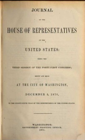 House documents. [266,e.] 1870/71 = Congress 41, Sess. 3