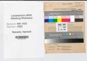 Entnazifizierung Heinrich Reinartz , geb. 07.06.1888 (Arbeiter)