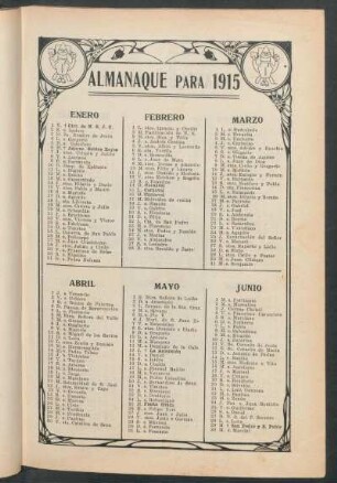 Almanaque para 1915