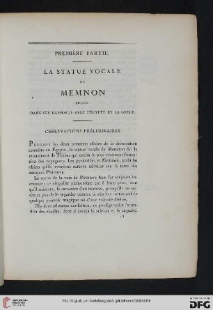 Première partie