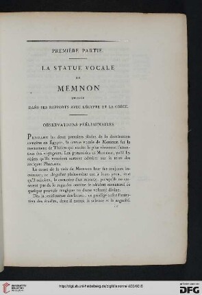 Première partie