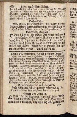 4. Aug. St. Dominicus, Stifter Prediger-Ordens. - 31. Dec. St. Sylvester, Pabst.