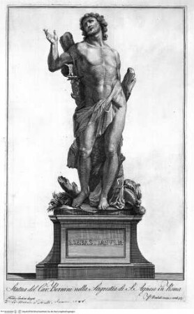Le statue de' dodici apostoli esistenti nella Basilica Lateranense scolpite da celebri autori, Sant'Agnese in Agone, der heilige Sebastian