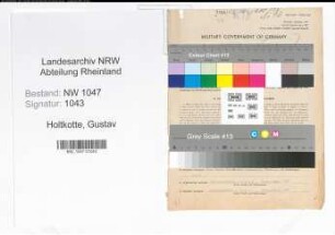 Entnazifizierung Gustav Holtkotte , geb. 16.06.1890 (Baecker)