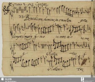 [Cesare, Giovanni Martino:] Benedicite Domino