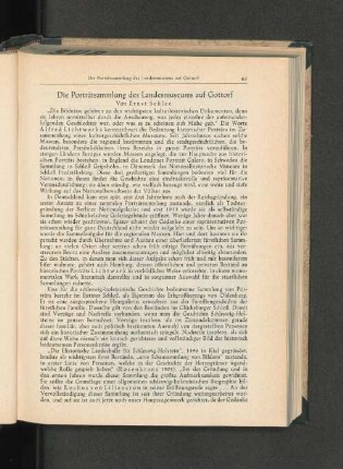 Die Porträtsammlung des Landesmuseums auf Gottorf