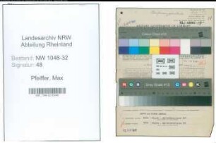 Entnazifizierung Max Pfeiffer , geb. 04.10.1892 (Beamter)
