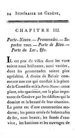 III. Porte-Neuve. ? Promenades. ? Superbes vues.?Portes de Rive et du Lac.