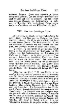 VIII. Vor dem Landsberger Thore