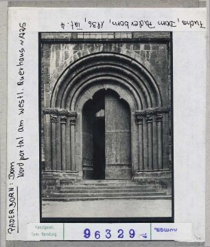 Paderborn: Dom, Nordportal am westl. Querhaus, um 1225