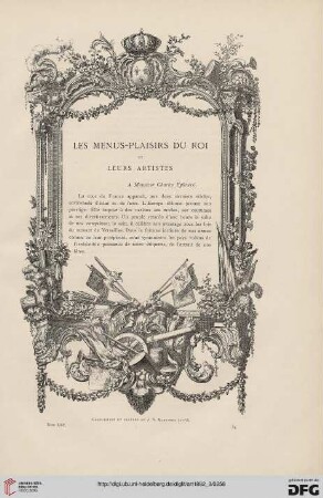 8: Les menus-plaisirs du roi et leurs artistes, [1]