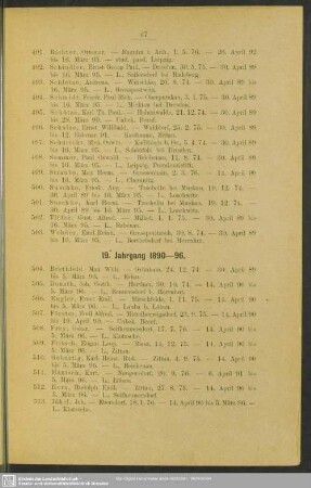 19. Jahrgang 1890-96