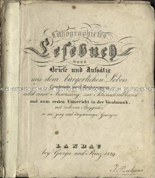 Lithographiertes Lesebuch
