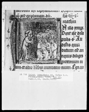 Perikopenbuch des Erzbischofs Kuno von Falkenstein: Die Bergpredigt Christi
