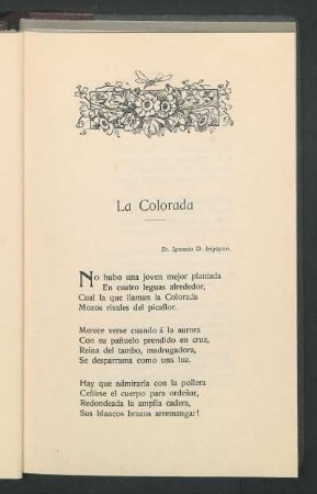 La Colorada : Sr. Ignacio D. Irigoyen.