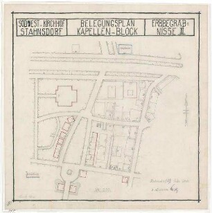 Belegungspläne Kapellenblock (Originale) Südwestkirchhof Stahnsdorf - Erbbegräbnis III