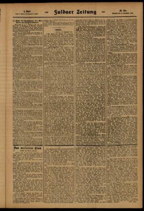 Zweite Ausgabe vom Mittwoch, den 31. Dezember 1913.