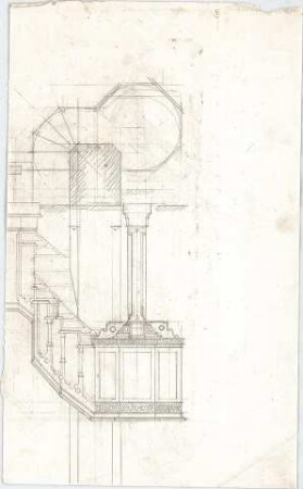 Voit, August von; Schönau / Rheinpfalz; Kath. Kirche - Kanzel (Grundriss, Ansicht)