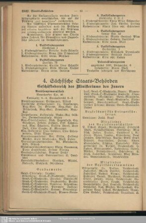 4. Sächsische Staats-Behörden