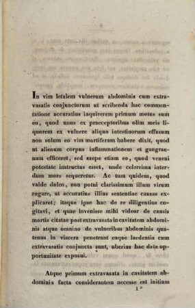 De lethalitate vulnerum abdominis cum extravasatis coniunctorum : diss. inaug.
