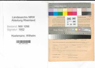 Entnazifizierung Wilhelm Huelsmann , geb. 26.02.1905 (Beamter)