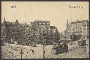 Ansichtskarte "Askanischer Platz" mit Blick auf das Hotel "Habsburger Hof"