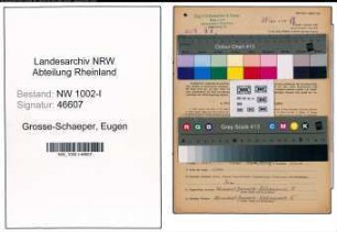 Entnazifizierung Eugen Grosse-Schaeper, geb. 11.12.1905 (Kaminbauer)