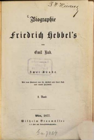 Biographie Friedrich Hebbel's : zwei Bände. 2