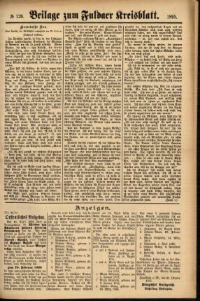 Zweite Ausgabe vom Donnerstag, den 31. Oktober 1895.
