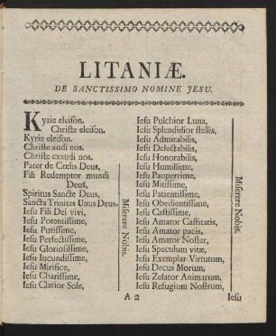 Litaniae. De Sanctissimo Nomine Jesu.