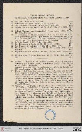 Vollständige Serien. Original- Lithographien aus dem "Charivari" (Nr.84-98)