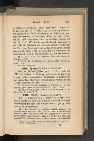290. Bessel (Christian Gottfried *).