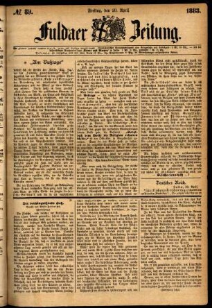 Ausgabe vom Freitag, den 20. April 1883.
