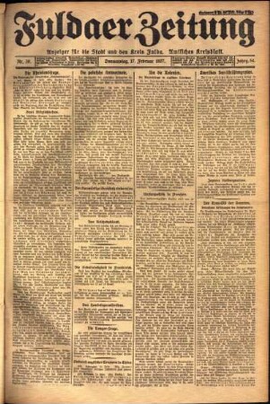 Ausgabe vom Donnerstag, den 17. Februar 1927.