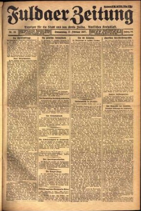 Ausgabe vom Donnerstag, den 17. Februar 1927.